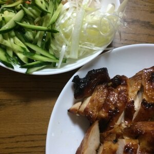 鶏もも肉の照り焼き北京ダック風